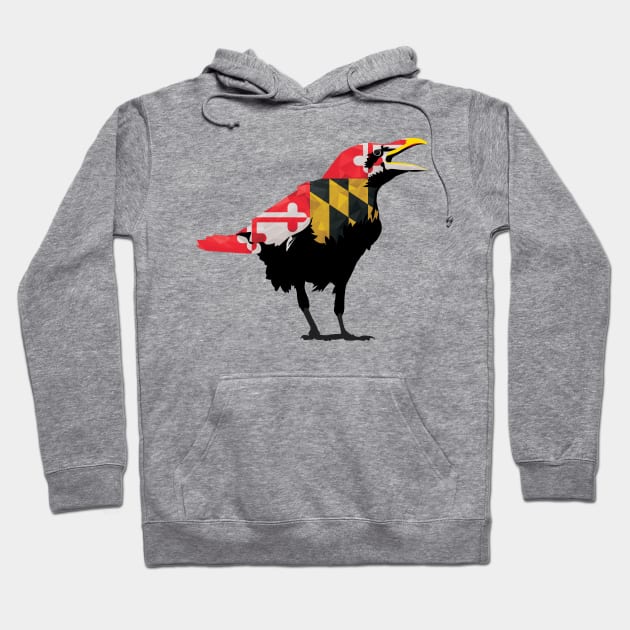 Maryland Flag Raven Hoodie by polliadesign